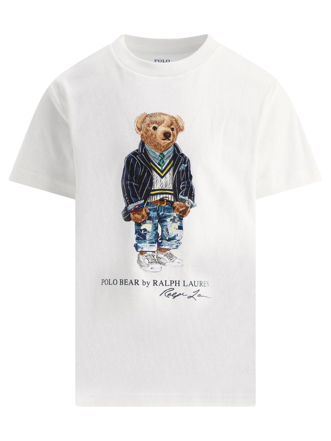 [해외직구 관부가세 포함] Ralph Lauren Kids 화이트 "Polo Bear" t셔츠 865660-001WHITE